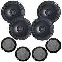Kit 04 Alto Falantes Coaxiais 6 pol Bomber 200W com 04 Telas de Proteção Classic Fiamon Kit 04 Alto Falantes Coaxiais 6 pol Bomber 200W com 04 Telas de Proteção Classic Fiamon