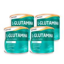 Kit 04 Aminoácido L-Glutamina 300g 100% Pura Loja Maxinutri