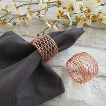 Kit 04 Anéis Porta Guardanapo Argola Prendedor Mesa Posta Fio Infinito Rose Gold Kit 04 Anéis Porta Guardanapo Argola Prendedor Mesa Posta Fio Infinito Rose Gold