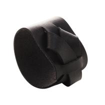 Kit 04 Anel De Guardanapo Royal Couro Preto