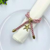 Kit 04 Anel Porta Guardanapo Cordão Com Pingente Estrela Kit 04 Anel Porta Guardanapo Cordão Com Pingente Estrela