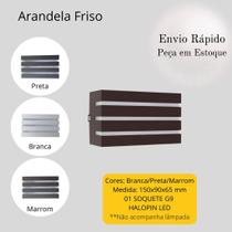 Kit 04 Arandelas Friso Parede Muro Externa Interna Resistente Policarbonato - Poliluz