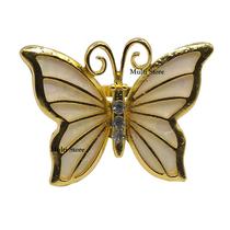 KIT 04 Argola Porta Guardanapo Anel Borboleta Dourado Metal Luxo Mesa Posta Natal