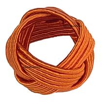 KIT 04 Argola Porta Guardanapo Anel Trançado Terra Cota Luxo Mesa Posta