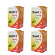 Kit 04 Ascorvit Vitamina C 1000mg + Zinco 60Cps - Maxinutri