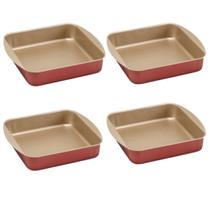 Kit 04 Assadeiras Tabuleiro Quadrada Cereja 01 2.4L