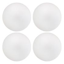 Kit 04 Assentos Redondo Banqueta Cadeira Estofados Poltronas H02 Corano Branco 30 cm - Lyam Decor