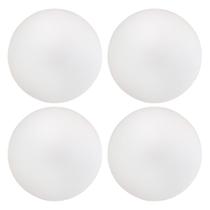 Kit 04 Assentos Redondo Banqueta Cadeira Estofados Poltronas H02 material sintético Branco 30 cm - Lyam Decor