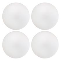 Kit 04 Assentos Redondo Banqueta Cadeira Estofados Poltronas H02 material sintético Branco 39 cm - Lyam Decor