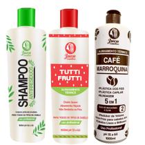 Kit 04 Ativo Progressiva Café E Tutti Frutti + 07 Shampoo 1l