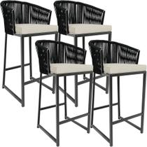 Kit 04 Banqueta Para Área Gourmet Cozinha Varanda D04 Preto Kit 04 Banqueta Para Área Gourmet Cozinha Varanda D04 Preto