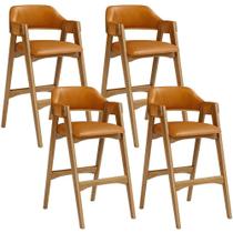 Kit 04 Banquetas Altas Suran L02 material sintético Whisky