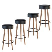 Kit 04 Banquetas Industrial Dani Corano Preto Drossi Kit 04 Banquetas Industrial Dani Corano Preto Drossi