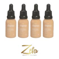 Kit 04 Base Fluída Make Bem Basiquinha 30ml Cor 02 - Dapop