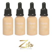 Kit 04 Base Fluída Make Bem Basiquinha 30ml Cor 0,50 - Dapop