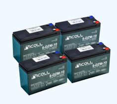 KIT 04 BATERIAS 12V 9AH , 12V 10AH , 6DZM10 CICLO PROFUNDO PARA BIKE BICICLETA SKATE SCOOTER e MOTO ELETRICA KIT 04 BATERIAS 12V 9AH , 12V 10AH , 6DZM10 CICLO PROFUNDO PARA BIKE BICICLETA SKATE SCOOTER e MOTO ELETRICA