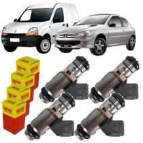Kit 04 Bico Injetor 206 1.0 16V Clio Kangoo 1.0 16V STKM099