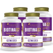 Kit 04 Biotina B7 150% IDR 60 Caps Flora Nativa do Brasil Kit 04 Biotina B7 150% IDR 60 Caps Flora Nativa do Brasil