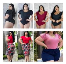 Kit 04 Body Plus Size Tendência Sensual Moda Blogueira