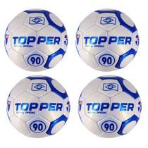 Kit 04 Bola De Futsal Topper 90 Oficial Costurada à Mão Kit 04 Bola De Futsal Topper 90 Oficial Costurada à Mão