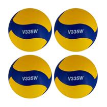 Kit 04 Bola De Vôlei Mikasa V335W Aprovada FIVB