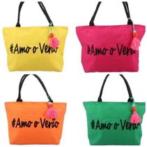 Kit 04 Bolsa Ombro Amo O Verão Feminino Estiloso Charmosa Moda Praia Clube Media Atacado Kit 04 Bolsa Ombro Amo O Verão Feminino Estiloso Charmosa Moda Praia Clube Media Atacado
