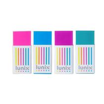 Kit 04 Borrachas Colorida Escolar Lunix - Tilibra Kit 04 Borrachas Colorida Escolar Lunix - Tilibra