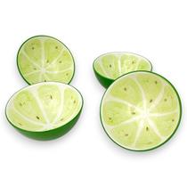 Kit 04 Bowl Tigela Cumbuca Cerâmica Verde Limão Taiti 250ml
