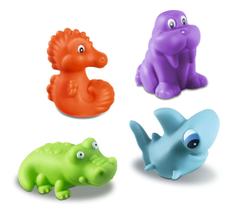 Kit 04 Brinquedos Soft Animais Aquáticos Mordedor Macio Bebê Kit 04 Brinquedos Soft Animais Aquáticos Mordedor Macio Bebê