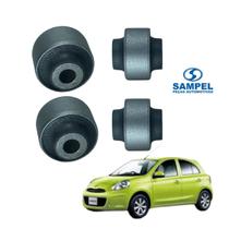 Kit 04 bucha bandeja dianteira versa 12 em diante, march 2012 em diante, kicks 2016 em diante