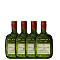 Kit 04 Buchanan's Deluxe Blended Scotch Whisky Escocês 12 Anos 750ml Kit 04 Buchanan's Deluxe Blended Scotch Whisky Escocês 12 Anos 750ml