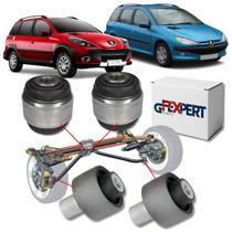 Kit 04 buchas braço barra traseira peugeot 206 207 sw escapade 1999 2000 2001 2002 2003 2004 2005 2006 2007 2008 2009 2010 2011 2012
