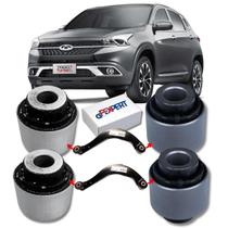 Kit 04 buchas do braço curvo boomerang traseiro tiggo 7 2019 2020 2021 2022 2023 2024