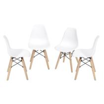 Kit 04 Cadeiras Boxbit Infantil Dkr Eames Pp Branca Madeira Kit 04 Cadeiras Boxbit Infantil Dkr Eames Pp Branca Madeira
