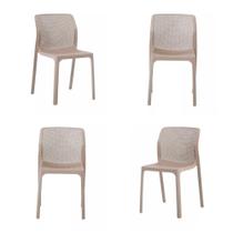 Kit 04 Cadeiras Capri Polipropileno Fendi - 73103 Kit 04 Cadeiras Capri Polipropileno Fendi - 73103