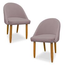 Kit 04 Cadeiras Decorativa Estofada Para Sala Recepção Cozinha Lua Star Veludo Bege Do Lar Móveis e Decoração