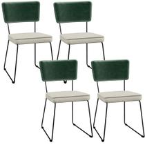 Kit 04 Cadeiras Decorativas Sala Jantar Allana L02 Facto Verde Musgo Linho Champagne - Lyam Decor Kit 04 Cadeiras Decorativas Sala Jantar Allana L02 Facto Verde Musgo Linho Champagne - Lyam Decor