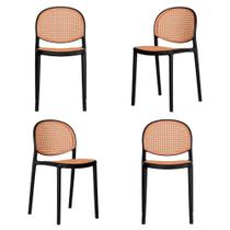 Kit 04 Cadeiras Positano Polipropileno Preto - 76563