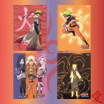 Kit 04 Caderno Brochurão Grande Costurado Anime Naruto 48 Folhas - Animativa