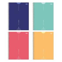 Kit 04 Cadernos Universitário FORONI 80fls 1 Matéria Office Color