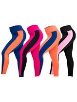 Kit 04 Calça Feminina Legging Faixa Lateral MAG855