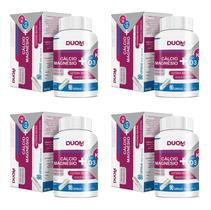 Kit 04 Cálcio + Magnésio + Vit D3 + K2 90 Cáps - Duom
