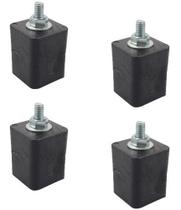 Kit 04 calco borracha condensadora ar condicionado coxim