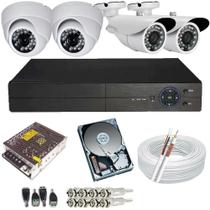 Kit 04 Câmeras Segurança Full Hd 1080p Dvr 4ch Acesso Celular