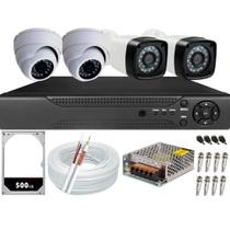Kit 04 Câmeras Segurança Hd 720p Dvr 4ch Alta Performance Hd 500Gb Kit 04 Câmeras Segurança Hd 720p Dvr 4ch Alta Performance Hd 500Gb