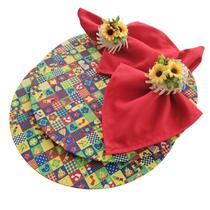 Kit 04 Capa Base Guardanapo Anel Junino - CriarteOpções CJ4