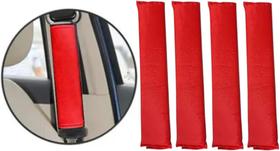 Kit 04 Capa Cinto Protetor Segurança Cor Vermelho Chevrolet