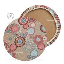 KIT 04 Capa de Sousplat Impermeável Mandala Nude - 35 cm - Várias Cores e Estampas - Supla Jogo Americano