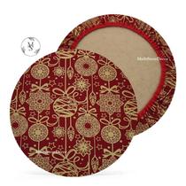 KIT 04 Capa de Sousplat Patch Natal - 35 cm - Várias Cores e Estampas - Supla Jogo Americano