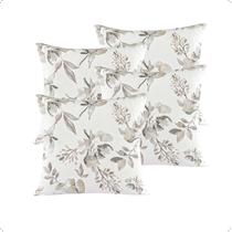 Kit 04 Capas Almofada Estampada Line 45 x 45cm Capri Hipercal 180 Fios Sofá Tons